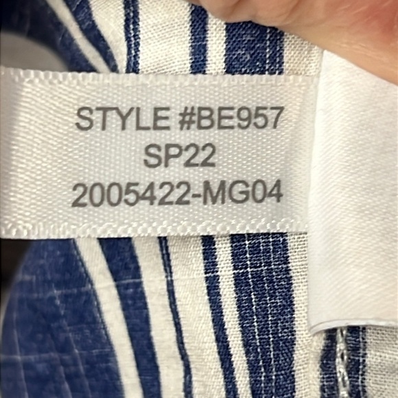 J Crew mens striped button up shirt XL short sleeve pockets event wedding summer - Picture 7 of 7